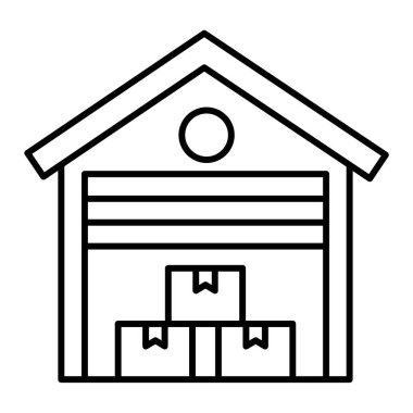 Depo simgesi vektör illüstrasyonu