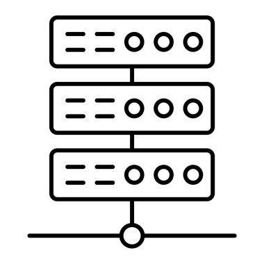 veritabanı sunucu simgesi, vektör illüstrasyonu
