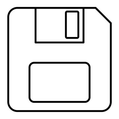 Disket simgesi. Web için disket vektör simgelerinin özet çizimi