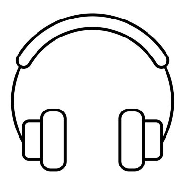 Kulaklık. Web simgesi basit tasarım