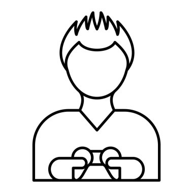 Avatar man simgesi vektör illüstrasyon tasarımı