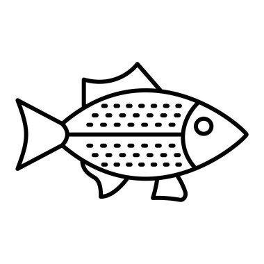 Balık. Web simgesi basit illüstrasyon
