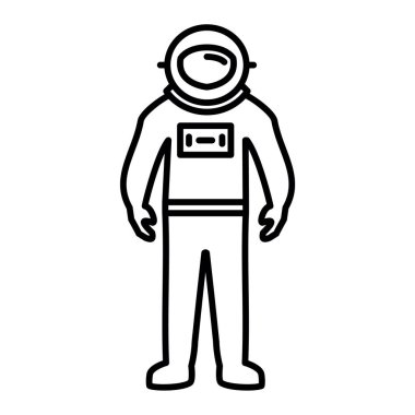 astronot simgesi vektör illüstrasyonu