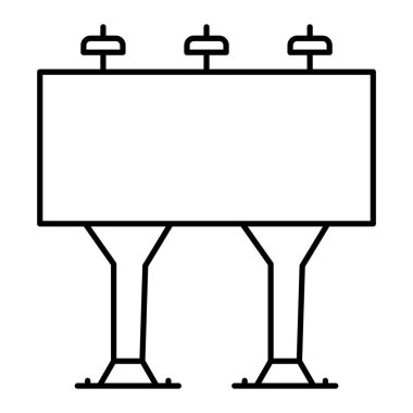 boş reklam panosu simgesi. Web için tabela vektör simgelerinin özet çizimi