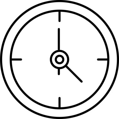 Saat. Web simgesi basit illüstrasyon