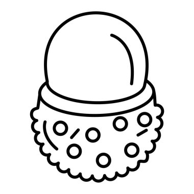 Lychee simgesi vektör illüstrasyonu