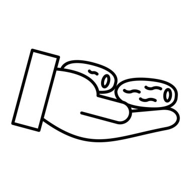 el ele tutuşan sikkeler vektör illüstrasyon tasarımı