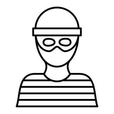 polis vektör ince çizgi simgesi