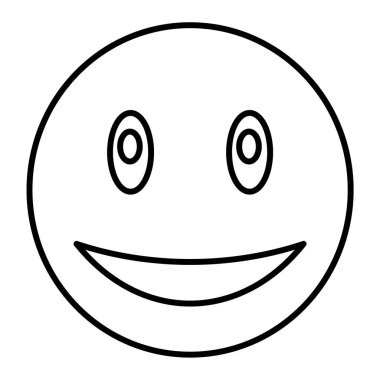 Gülen surat simgesi. Web için mutlu gülen vektör simgelerinin özet çizimi