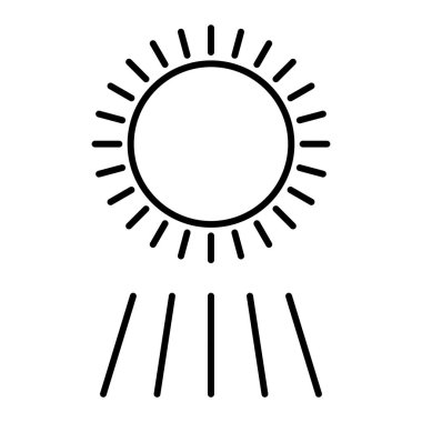 Güneş Simgesi Vektör illüstrasyonu