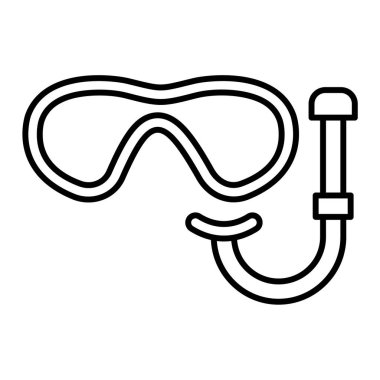 scuba dalış maskesi ikon vektör illüstrasyon tasarımı