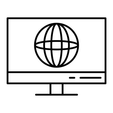 Lcd ekran vektör illüstrasyon tasarımı ile izle