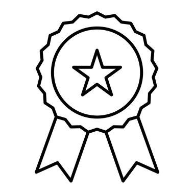 Madalya simgesi, vektör illüstrasyonu