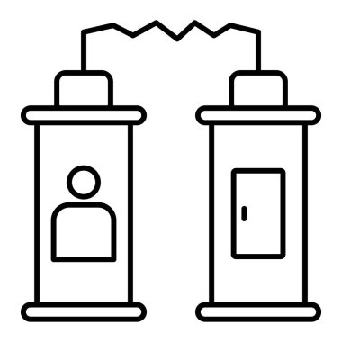 çizgi tuvalet simgesi beyaz arkaplanda izole edildi. vektör illüstrasyonu