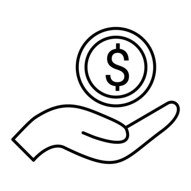 el ele para simgesi, vektör illüstrasyonu