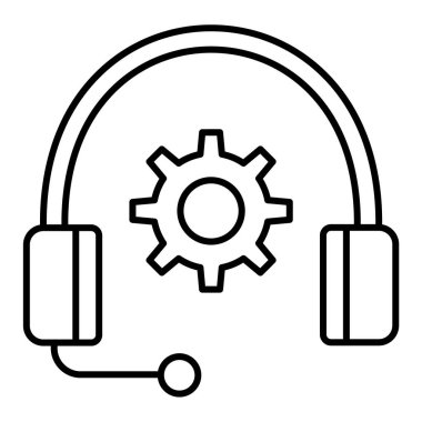 Çağrı merkezi ikon vektör illüstrasyonu