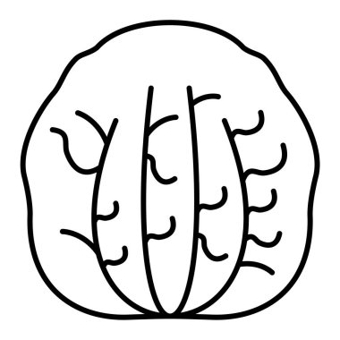 Bitkinin siyah silueti, yaprakların karalaması, izole vektör çizimi