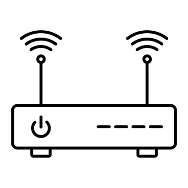router simgesi vektör illüstrasyonu