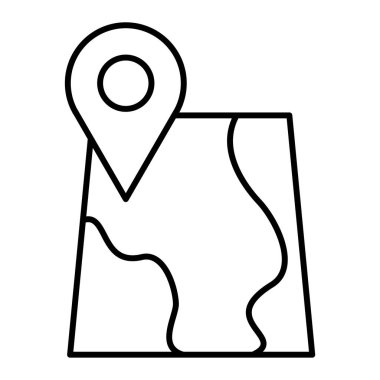 Harita iğne simgesi. GPS navigasyon vektör çizelgesi. beyaz arkaplanda izole.