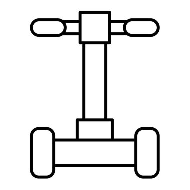 Tek bisiklet simgesinin vektör illüstrasyonu