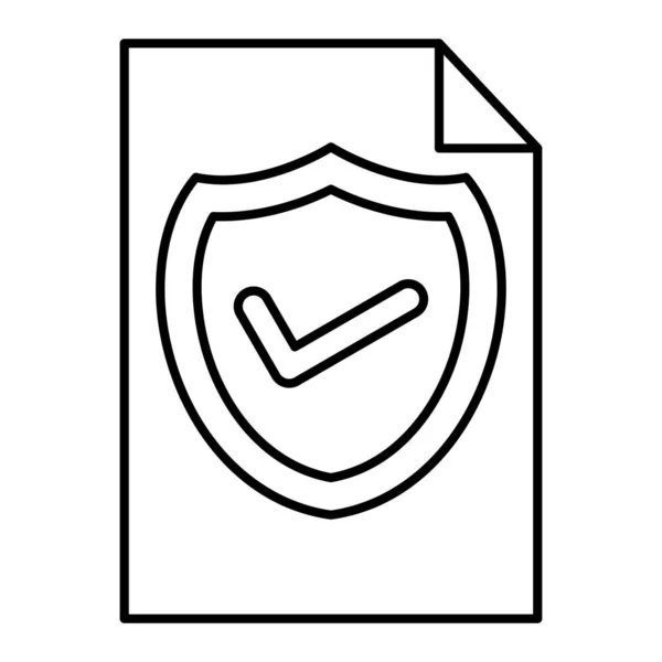 Escudo Com Ícone Marca Seleção Ilustração Vetorial —  Vetores de Stock