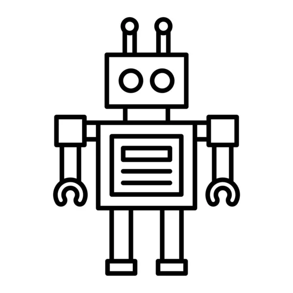 Icono Robot Línea Ilustración Vectorial — Archivo Imágenes Vectoriales