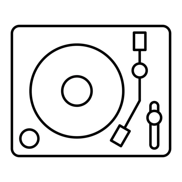 Vinyl Record Icon Outline Music Disc Vector Symbol Web Design — Stock vektor