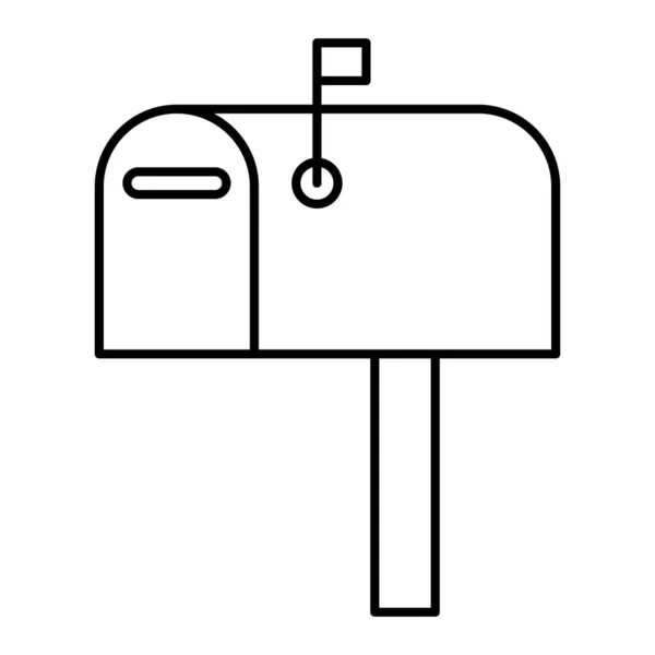 Icono Del Buzón Esquema Ilustración Los Iconos Vectoriales Correo Para — Vector de stock