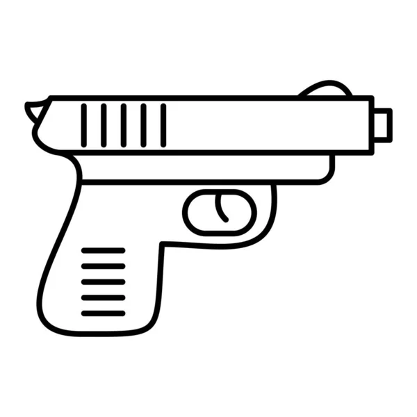 Pistolensymbol Umrissstil Isolierte Vektorillustration — Stockvektor