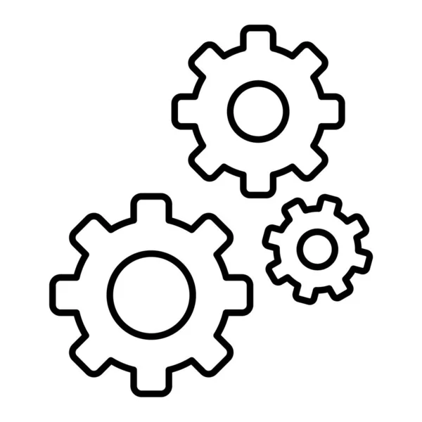 Gears Icon Vector Illustration — Stock Vector
