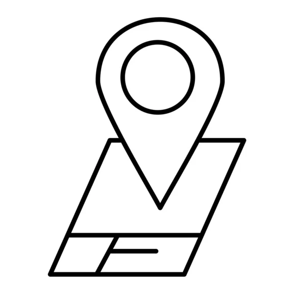 Kaart Pin Pictogram Schema Locatie Route Vector Illustratie Symbool Geïsoleerde — Stockvector