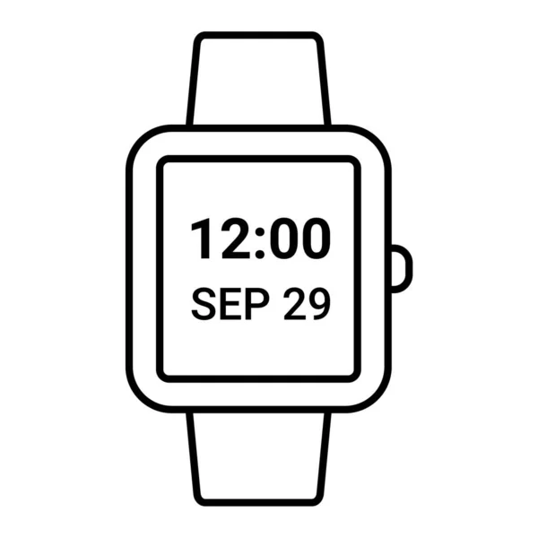 Smartwatch Watch Icon White Background Vector Illustration — Stock Vector