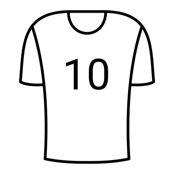 サッカージャージーTシャツアイコンベクトルイラストデザイン — ストックベクタ