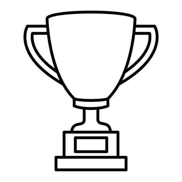 trophy cup icon. outline illustration of award mug vector icons for web