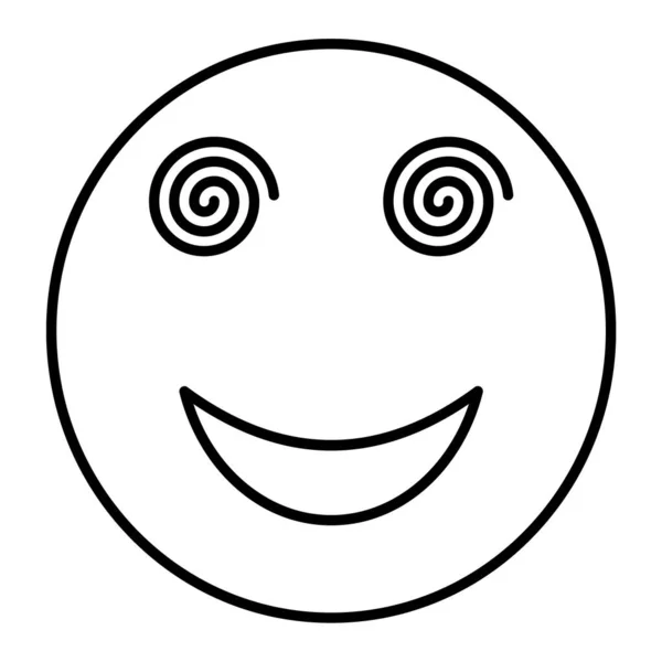 Smát Tvář Emotikonu Ikonu Obrys Ilustrace Šťastného Smajlíka Tváře Vektorové — Stockový vektor