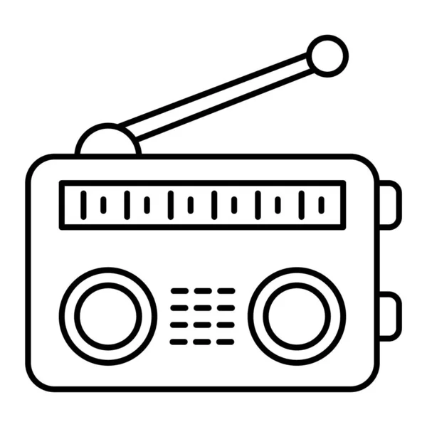 Значок Радио Контурная Иллюстрация Векторных Значков Бумбоксов Веб Страниц — стоковый вектор