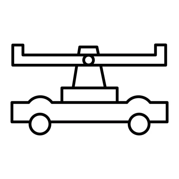Car Icon Outline Illustration Robot Vector Line Design — Stock Vector