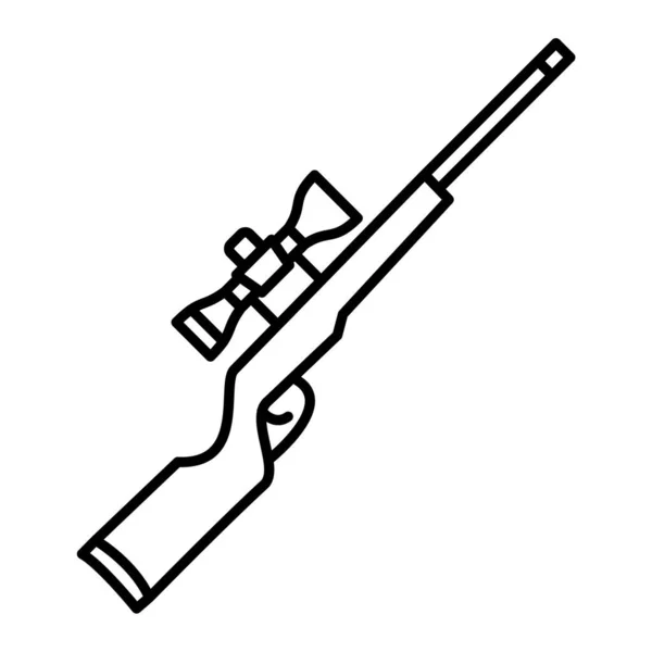 Ikona Vojenské Zbraně Obrys Ilustrace Vektorových Ikon Brokovnice Pro Web — Stockový vektor