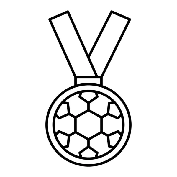 Ikona Piłki Nożnej Zarys Meczów Piłki Nożnej Symbol Wektora Izolowany — Wektor stockowy