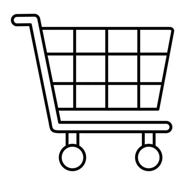 Shopping Cart Icon Outline Market Store Vector Illustration Isolated Contour — стоковый вектор