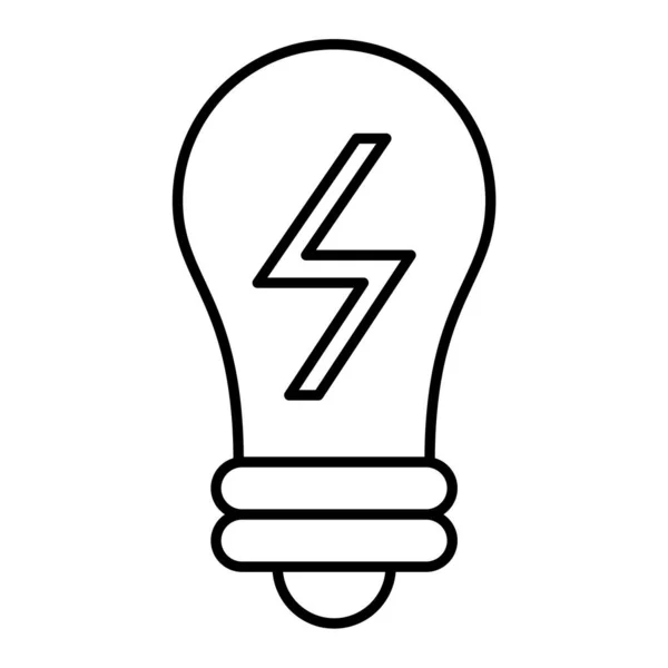 Glödlampa Energi Linje Vektor Illustration Ikon — Stock vektor