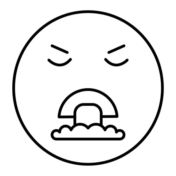 Ícone Emoji Rosto Triste Ilustração Vetorial — Vetor de Stock