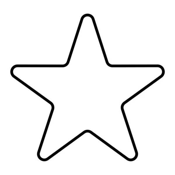 Icono Estrella Ilustración Blanco Negro — Vector de stock