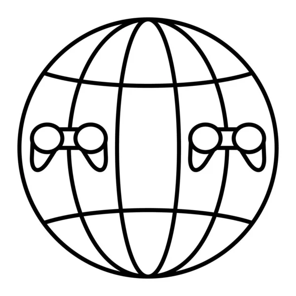 Globo Com Desenho Ilustração Vetorial Planeta Terra — Vetor de Stock
