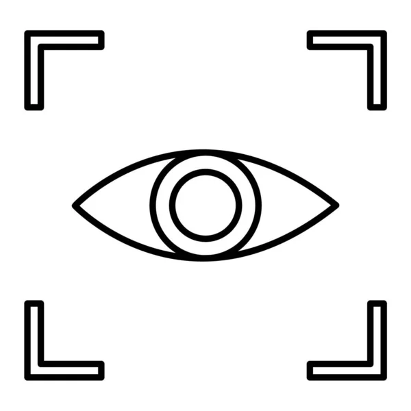 Символ Иконки Глаза Премиум Качества Изолированные Белом Фоне Тонкий Контур — стоковый вектор