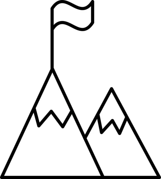 Montagnes Icône Web Illustration Simple — Image vectorielle