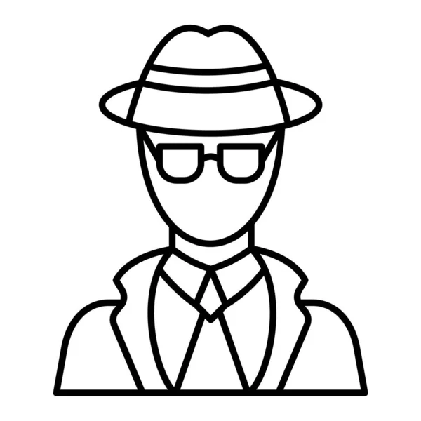 Hombre Usando Sombrero Con Gafas Ilustración Vectores — Vector de stock