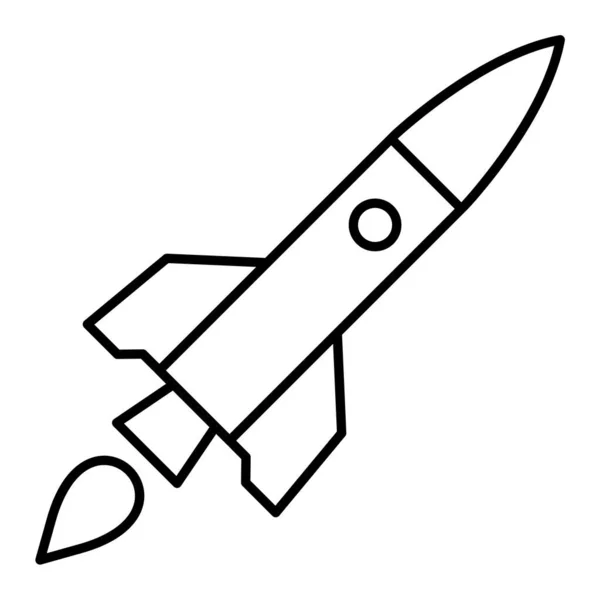 Roket Ikonu Web Için Uzay Gemisi Vektör Simgelerinin Basit Çizimi — Stok Vektör
