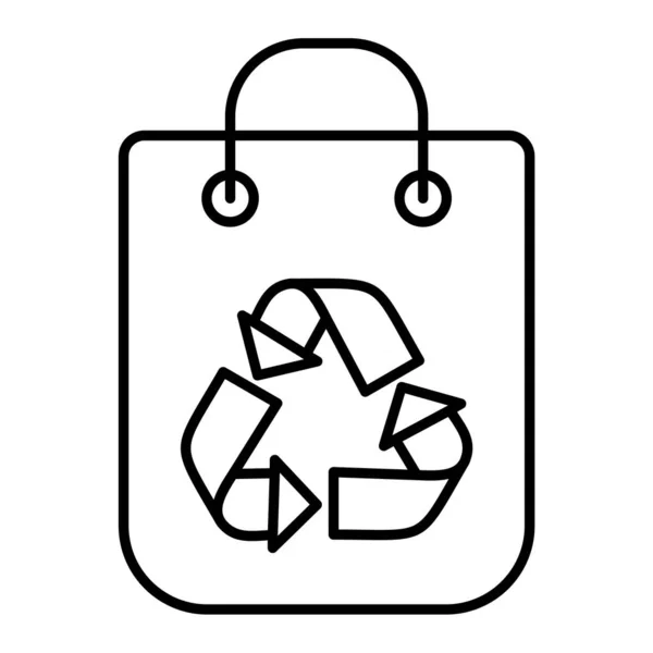 Recycle Tas Met Boodschappentassen Vector Illustratie Ontwerp — Stockvector