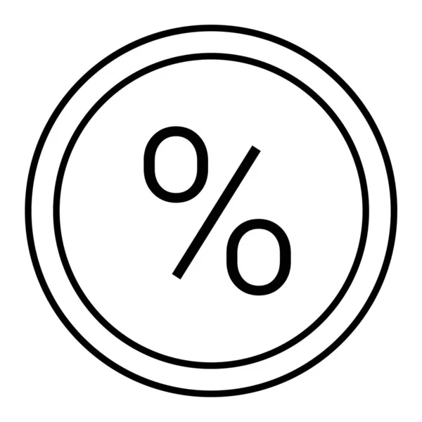 Prozentsatz Ikone Trendigen Stil Isoliert Hintergrund — Stockvektor